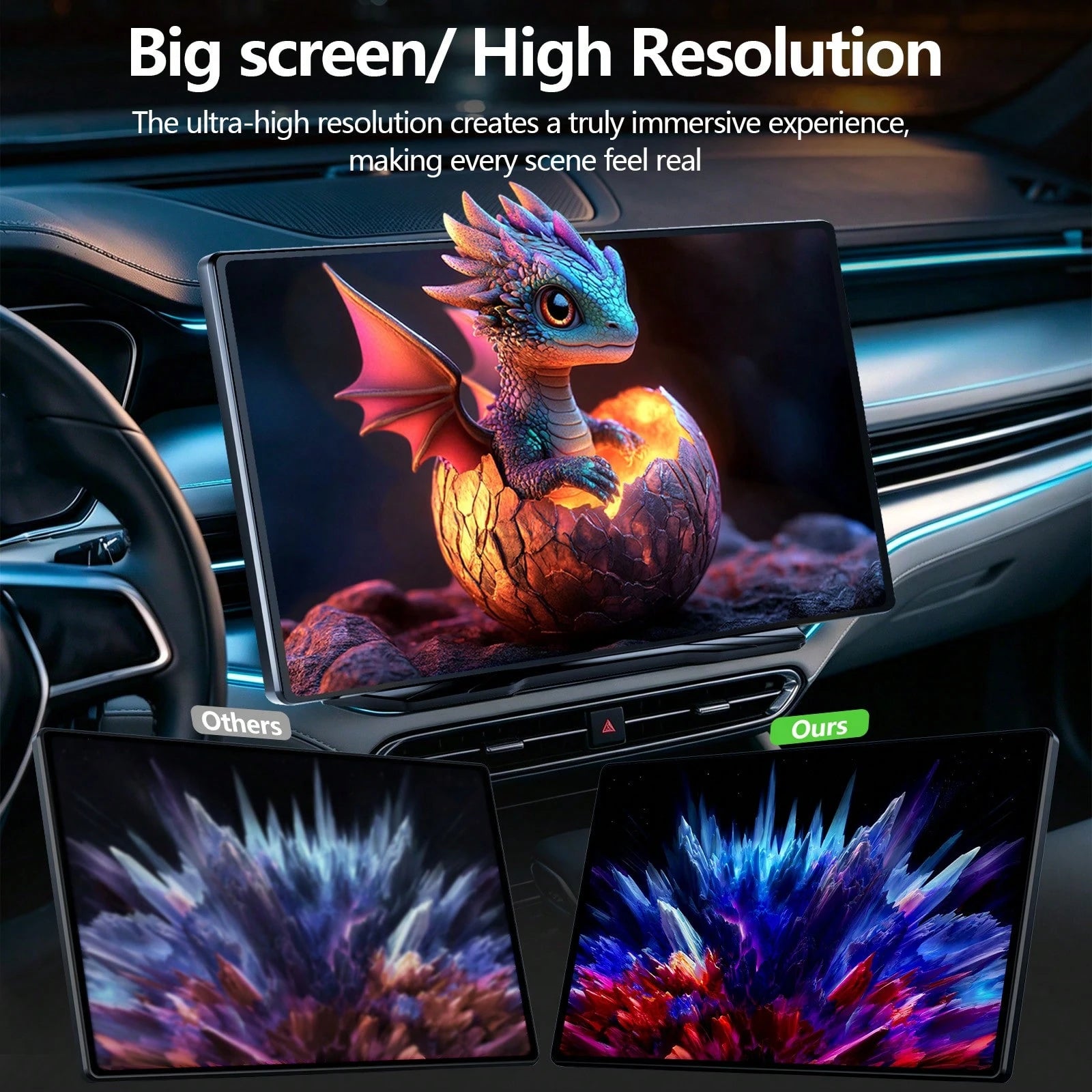 9-Inch Portable CarPlay Screen For Car- Built-In Backup Camera, GPS Navigation, Siri Voice Assistant, FM Radio, AUX & Mirror Link- Supports Apple CarPlay & Android Auto