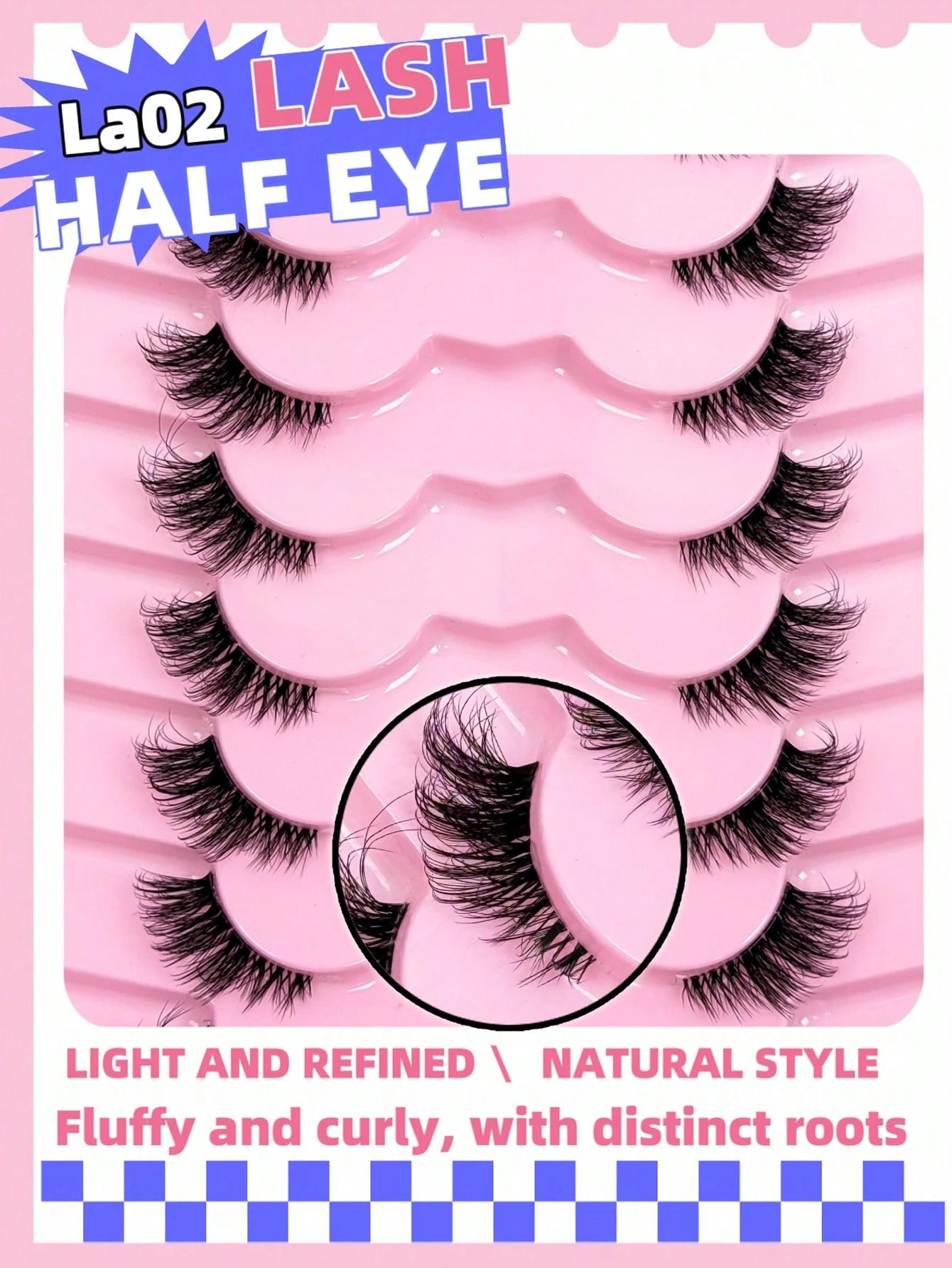 9 Pairs Of Half-Strip False Eyelashes, Transparent Lash Stems, Natural Cat Eye Makeup Effect, Extended Tail Design, Fluffy & Lightweight, Faux Mink Material, Create Natural Makeup Look, Suitable For D
