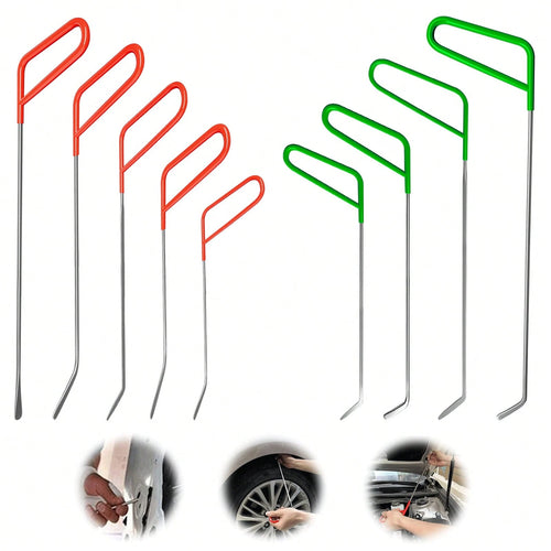 9-Piece Stainless Steel Paintless Dent Repair Tool Set-Ideal For DIY Minor Dent Repair And Professional Auto Repair Shops