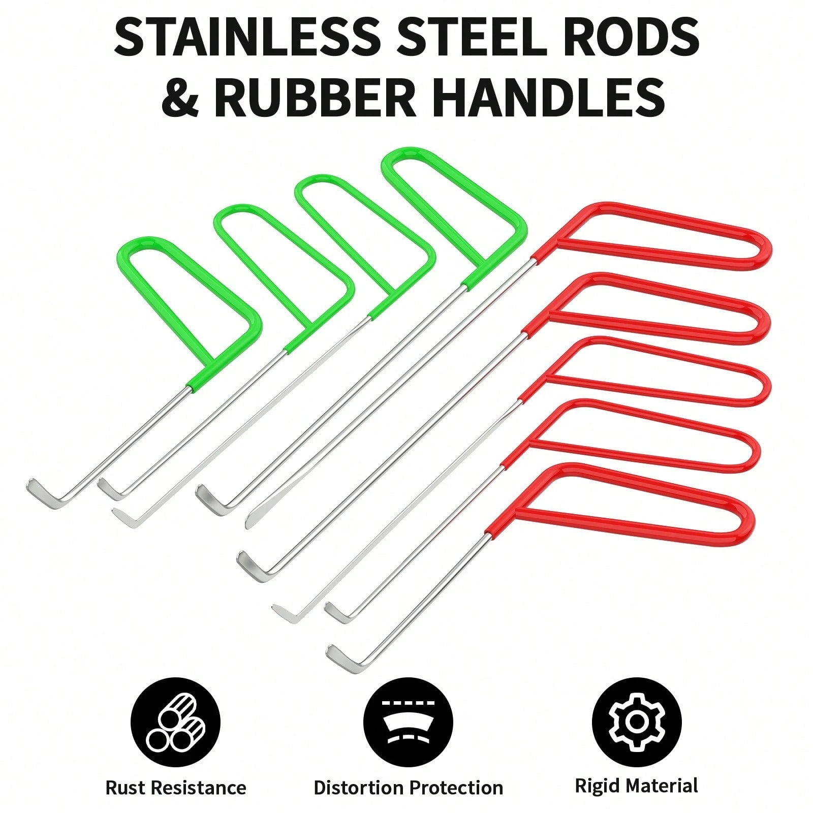 9-Piece Stainless Steel Paintless Dent Repair Tool Set-Ideal For DIY Minor Dent Repair And Professional Auto Repair Shops