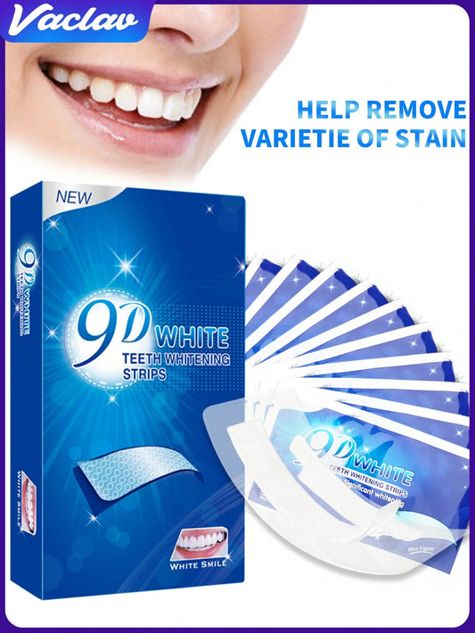 9D Teeth Whitening Strips 5D Teeth Whitening Non-Sensitive 7/14/21/28/42 Pairs White Whitening Strips Improve Yellow Teeth Caused By Coffee And Tea Stains Home Teeth Whitening Kit