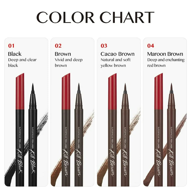 Clio Superproof Pen Liner #02 Kill Brown