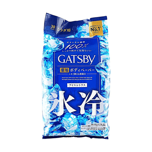 Mandom Gatsby Ice-type Deodorant Body Wipes Ice Citrus