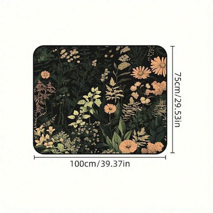 A Car Trunk Mat With Floral And Green Plant Patterns, Keeps Your Car Interior Clean And Stylish, Durable And Fashionable Interior Protection, Adds Personality To The Car Interior, Suitable For Trunk P