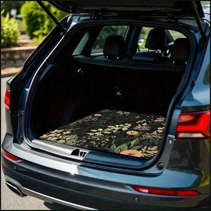 A Car Trunk Mat With Floral And Green Plant Patterns, Keeps Your Car Interior Clean And Stylish, Durable And Fashionable Interior Protection, Adds Personality To The Car Interior, Suitable For Trunk P