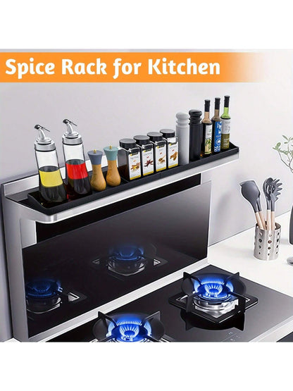 Abulun 30 Inch Silicone Stove Oven Top Shelf Magnetic For Kitchen Gadgets, Soft Flexible Strong Magnetic Heat Resistant Spice Rack Kitchen Organizer For Over Oven Stove