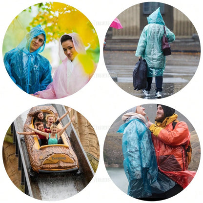 Adult Emergency Raincoat Keychain Compressed Ball Portable Waterproof Disposable Rain Poncho Lightweight Unisex Raincoat Outdoor Sports Cycling Hiking Camping Climbing Travel Amusement Park Rainy Day