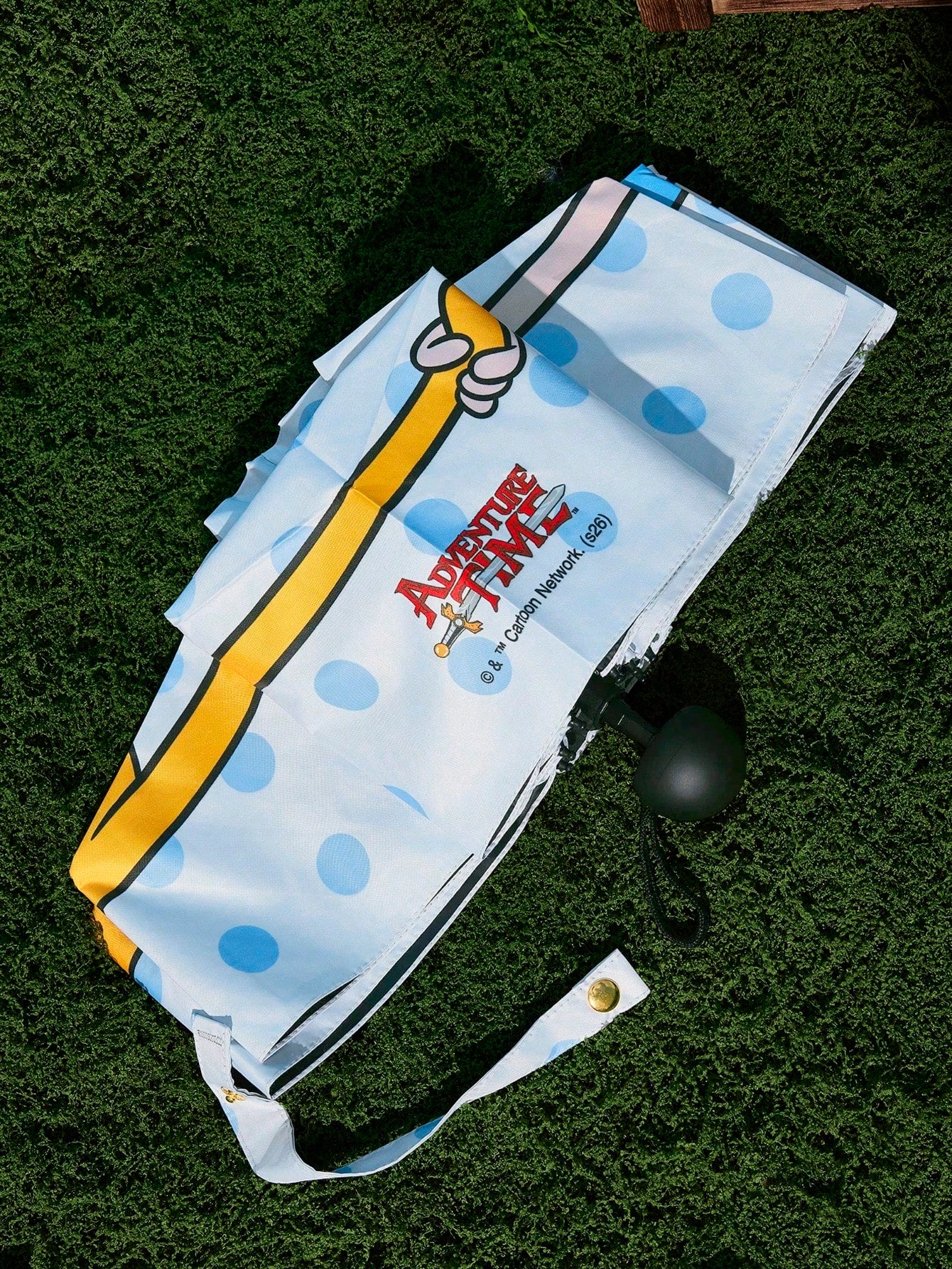 ADVENTURE TIME X Joivida 1pc Cute Cartoon Folding Umbrella Portable Compact Mini Umbrella With Sleeve, Lightweight Rain Sun Protection Umbrella For Women Travel Outdoor