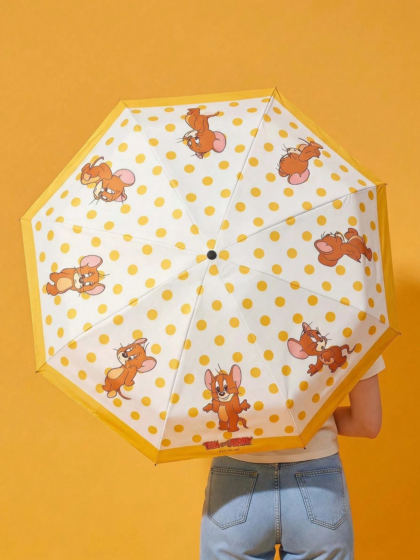ADVENTURE TIME X Joivida 1pc Cute Cartoon Folding Umbrella Portable Compact Mini Umbrella With Sleeve, Lightweight Rain Sun Protection Umbrella For Women Travel Outdoor