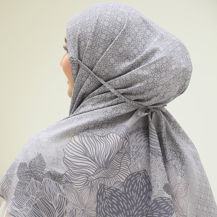 Aisyah Scarves® Bergo Poppy Gray