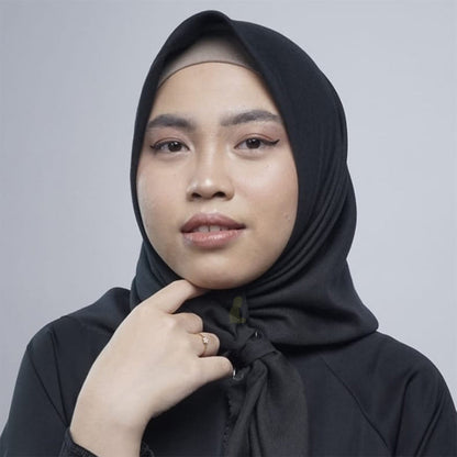 Aisyah Scarves® Black Basic Series Titanium Voal Scarf Hijab