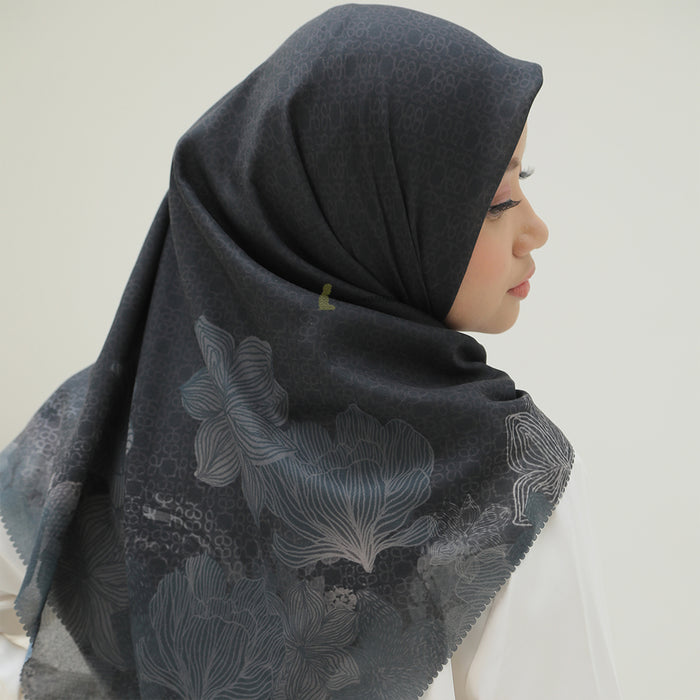 Aisyah Scarves® Black Poppy Series Scarf Hijab