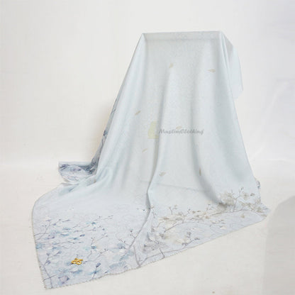 Aisyah Scarves® Bliss Light Blue Blossom Series Scarf Hijab