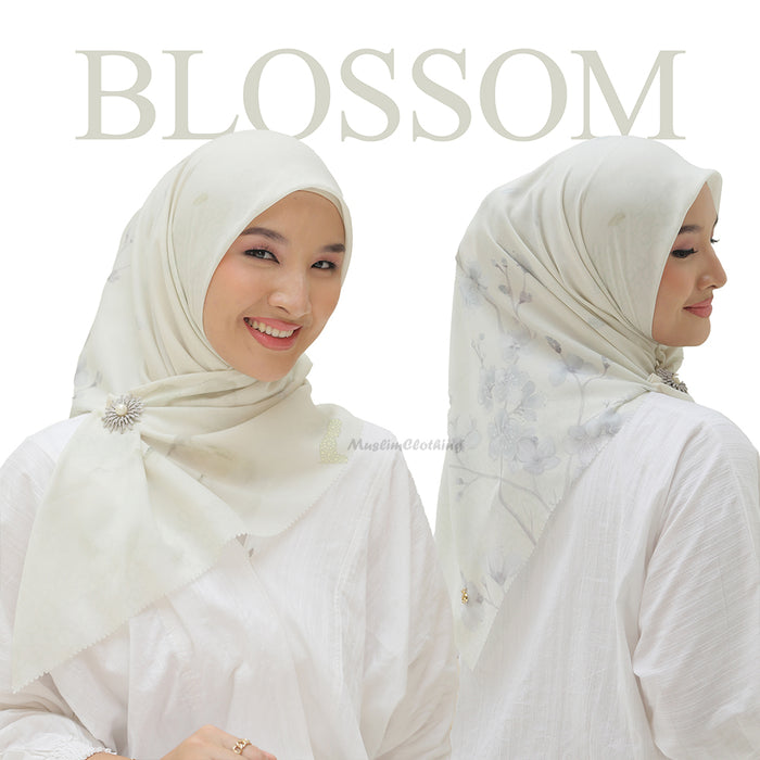 Aisyah Scarves® Bliss Light Green Blossom Series Scarf Hijab