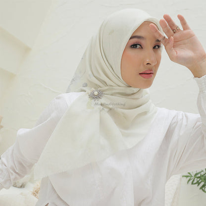 Aisyah Scarves® Bliss Light Green Blossom Series Scarf Hijab