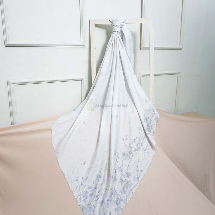 Aisyah Scarves® Bliss Light Green Blossom Series Scarf Hijab