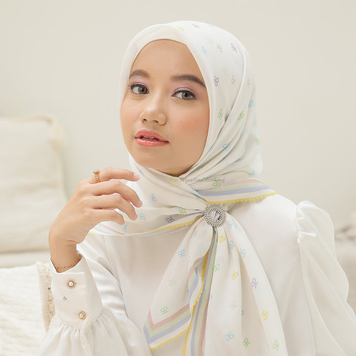 Aisyah Scarves® Candy Monogram Series Ultrafine Voal Scarf Hijab