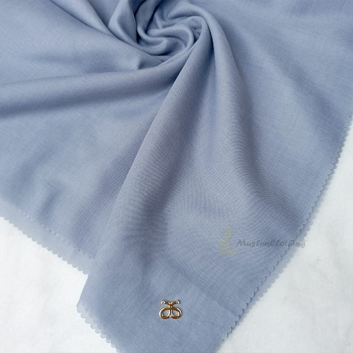 Aisyah Scarves® Gray Basic Series Titanium Voal Scarf Hijab