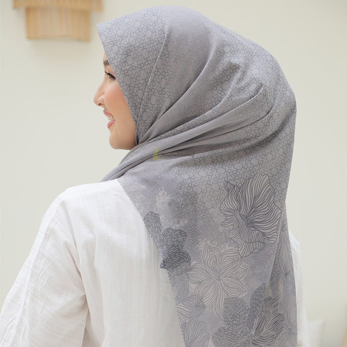 Aisyah Scarves® Gray Poppy Series Scarf Hijab