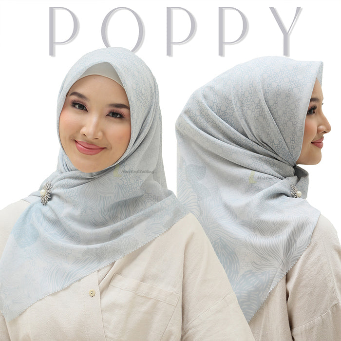 Aisyah Scarves® Light Blue Poppy Series Scarf Hijab