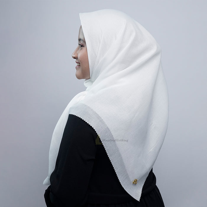 Aisyah Scarves® White Basic Series Titanium Voal Scarf Hijab