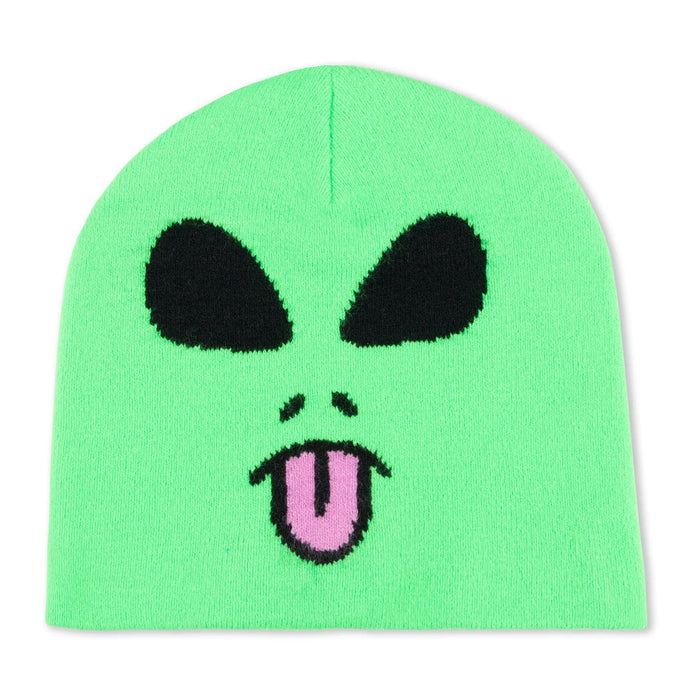 Alien Face Beanie (Green) - Four Street