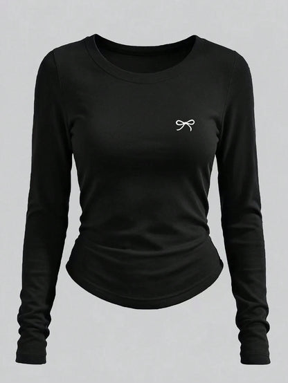 All-Match Versatile Casual Slim Fit Long Sleeve Women T-Shirt Fall Cloth For Women