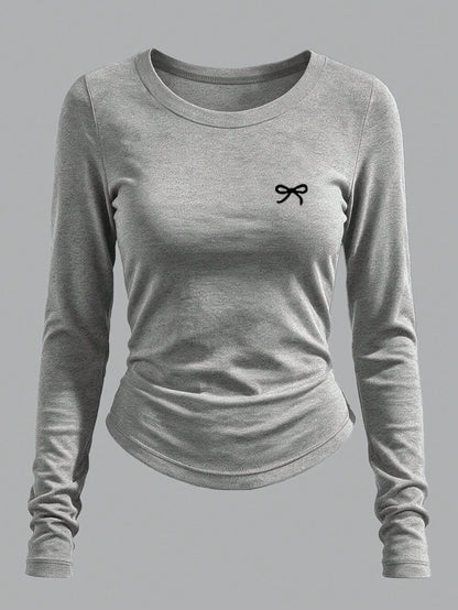 All-Match Versatile Casual Slim Fit Long Sleeve Women T-Shirt Fall Cloth For Women