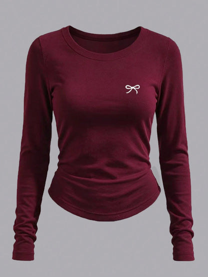 All-Match Versatile Casual Slim Fit Long Sleeve Women T-Shirt Fall Cloth For Women