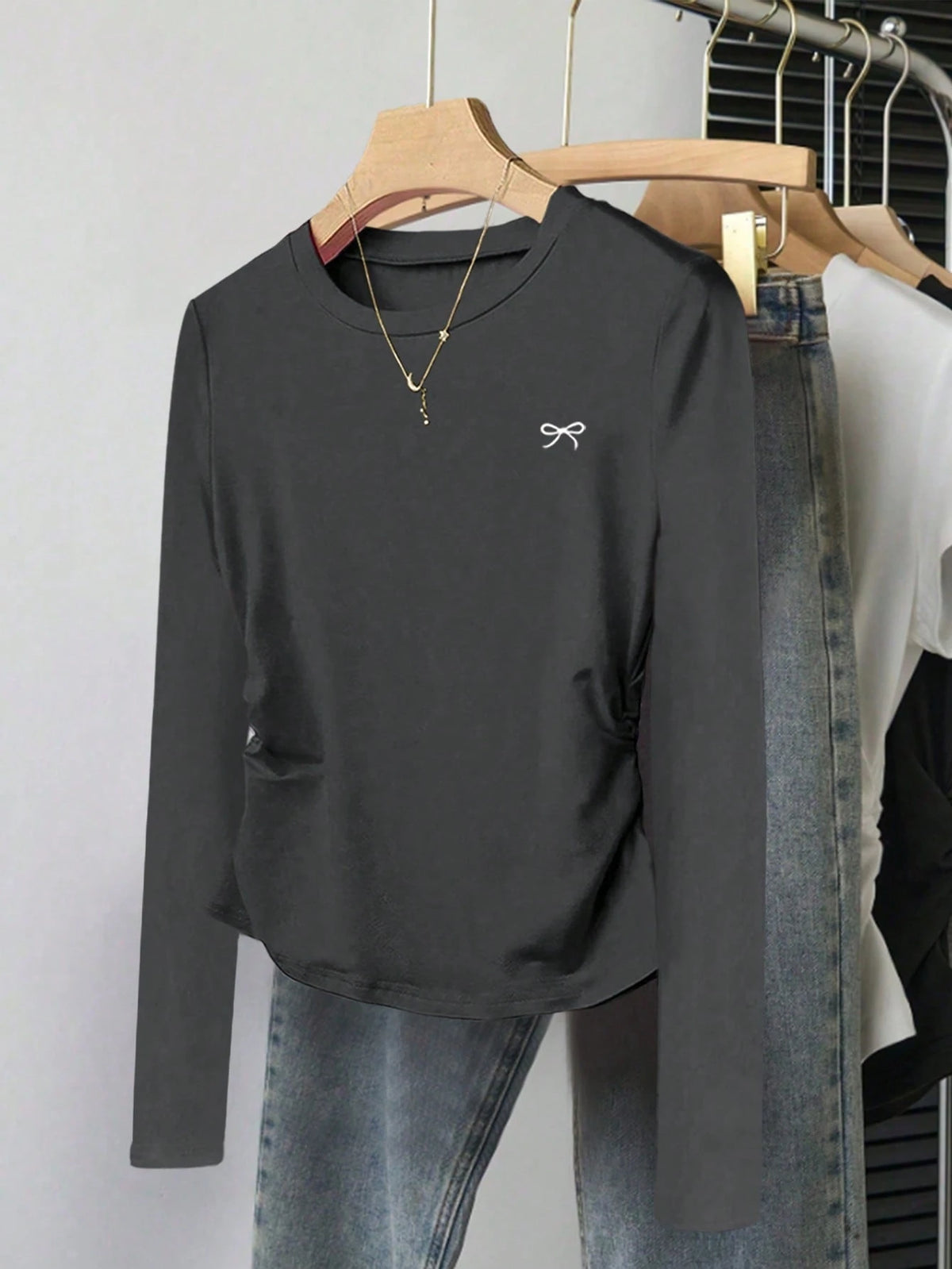 All-Match Versatile Casual Slim Fit Long Sleeve Women T-Shirt Fall Cloth For Women