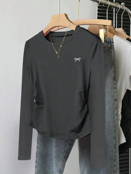 All-Match Versatile Casual Slim Fit Long Sleeve Women T-Shirt Fall Cloth For Women