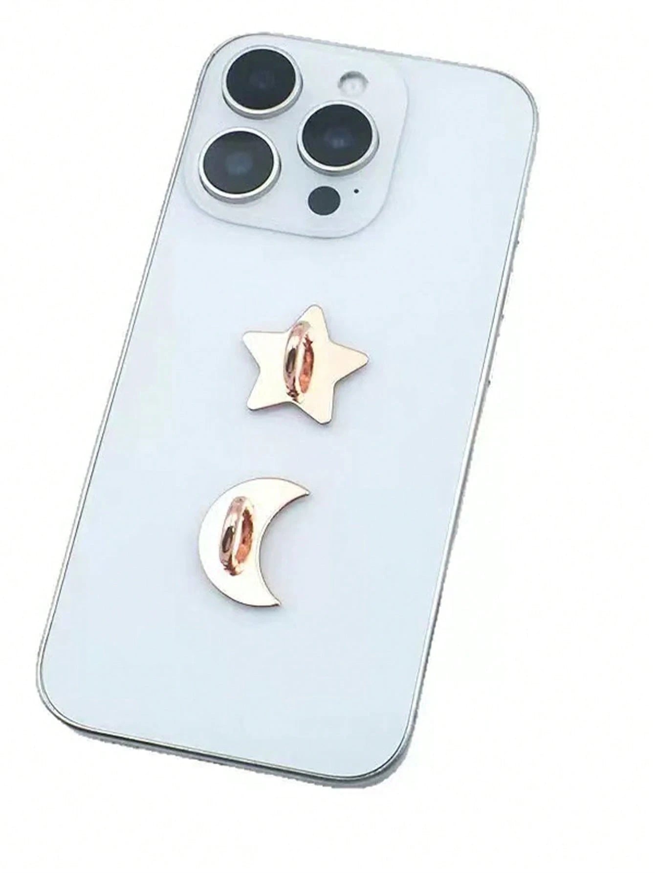 Alloy DIY Phone Case 2pcs Silver-Color Metal Heart, Star, Moon Snap Buttons, Suitable For DIY Phone Case Straps, Keychains, Bag Accessories, Keyring, Phone Lanyard, Handmade Decorative Jewelry Finding