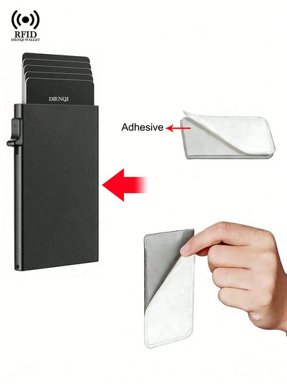Aluminum Alloy Anti-Theft Bank Card Holder Wallet Mini Wallet For Men And Women Birthday/Valentine's Day/Father's Day Gift Travel Back To School For Women Wallet Purse Wallet RFID Wallet Card Wallet W