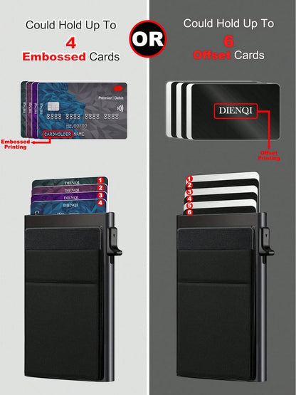 Aluminum Alloy Anti-Theft Bank Card Holder Wallet Mini Wallet For Men And Women Birthday/Valentine's Day/Father's Day Gift Travel Back To School For Women Wallet Purse Wallet RFID Wallet Card Wallet W