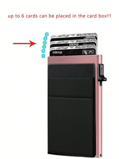 Aluminum Alloy Anti-Theft Bank Card Holder Wallet Mini Wallet For Men And Women Birthday/Valentine's Day/Father's Day Gift Travel Back To School For Women Wallet Purse Wallet RFID Wallet Card Wallet W