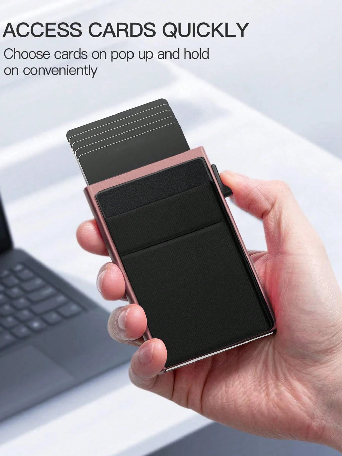 Aluminum Alloy Anti-Theft Bank Card Holder Wallet Mini Wallet For Men And Women Birthday/Valentine's Day/Father's Day Gift Travel Back To School For Women Wallet Purse Wallet RFID Wallet Card Wallet W