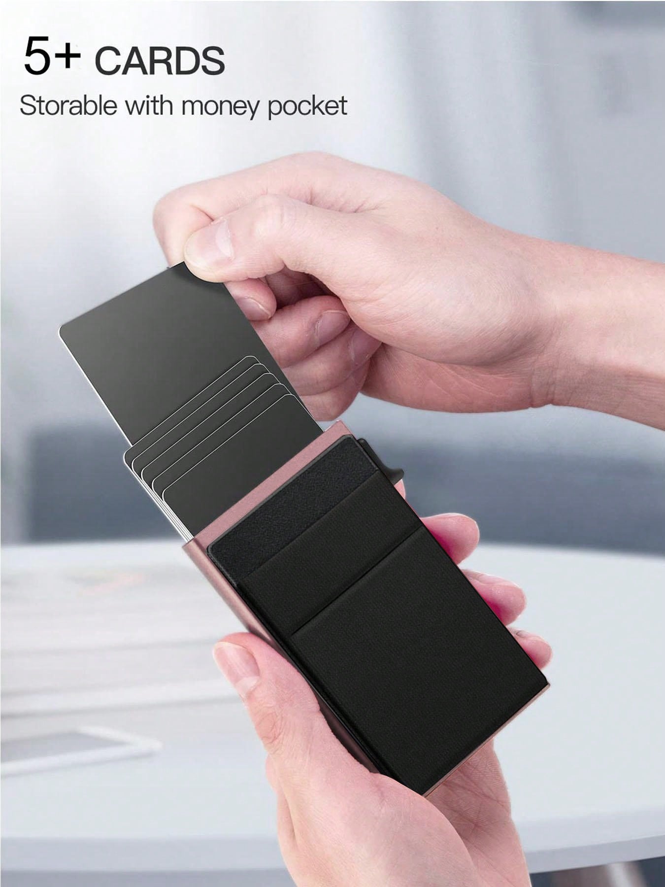 Aluminum Alloy Anti-Theft Bank Card Holder Wallet Mini Wallet For Men And Women Birthday/Valentine's Day/Father's Day Gift Travel Back To School For Women Wallet Purse Wallet RFID Wallet Card Wallet W