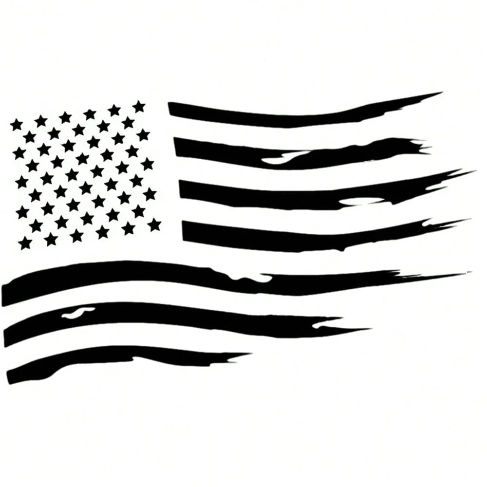 American Flag Stickers,20.47"X11.81"Vintage Stripe Decals American Flag Truck Tailgate Vinyl Decals,Suitable For Car Hoods,SUVs,Windows,Doors,Side Windshields,Car Sticker Decorations Car Sticker Decor