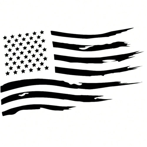 American Flag Stickers,20.47"X11.81"Vintage Stripe Decals American Flag Truck Tailgate Vinyl Decals,Suitable For Car Hoods,SUVs,Windows,Doors,Side Windshields,Car Sticker Decorations Car Sticker Decor