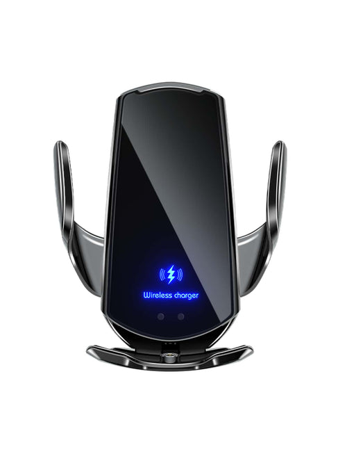 AmSengo 15W Qi Automatic Induction Wireless Car Charger Suitable For Wireless Charging Enabled Smartphones, Compatible With IPhone 16/15/14/13/12/11, Galaxy Series, Phone Holder, Back Induction Unlock