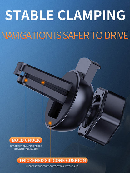 AmSengo 15W Qi Automatic Induction Wireless Car Charger Suitable For Wireless Charging Enabled Smartphones, Compatible With IPhone 16/15/14/13/12/11, Galaxy Series, Phone Holder, Back Induction Unlock