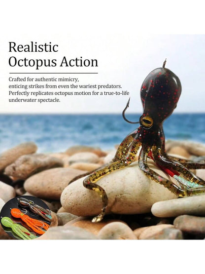 ANFS 1pc Bass Octopus Soft Bait, Heavy Lead Sinkers, Suitable For Trolling Salmon, Bass And Trout