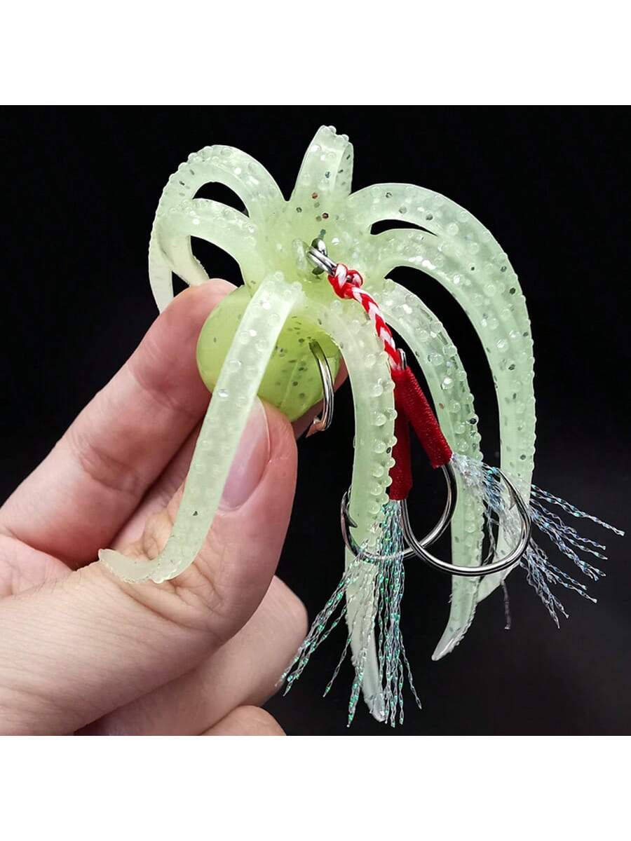 ANFS 1pc Bass Octopus Soft Bait, Heavy Lead Sinkers, Suitable For Trolling Salmon, Bass And Trout