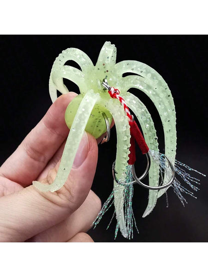 ANFS 1pc Bass Octopus Soft Bait, Heavy Lead Sinkers, Suitable For Trolling Salmon, Bass And Trout