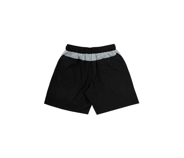Angled Nylon Shorts In Black - Four Street
