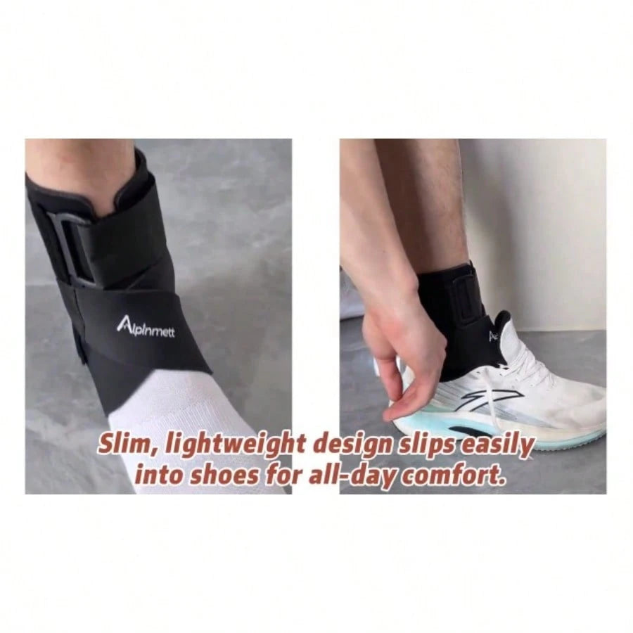Ankle Brace For Men And Women, Compression Ankle Support Brace With Dual-Sided Plastic Stabilizers, Adjustable X-Strap And Open Heel For Sprain Recovery, Foot Discomfort, Sports And Daily Use 1 Pack