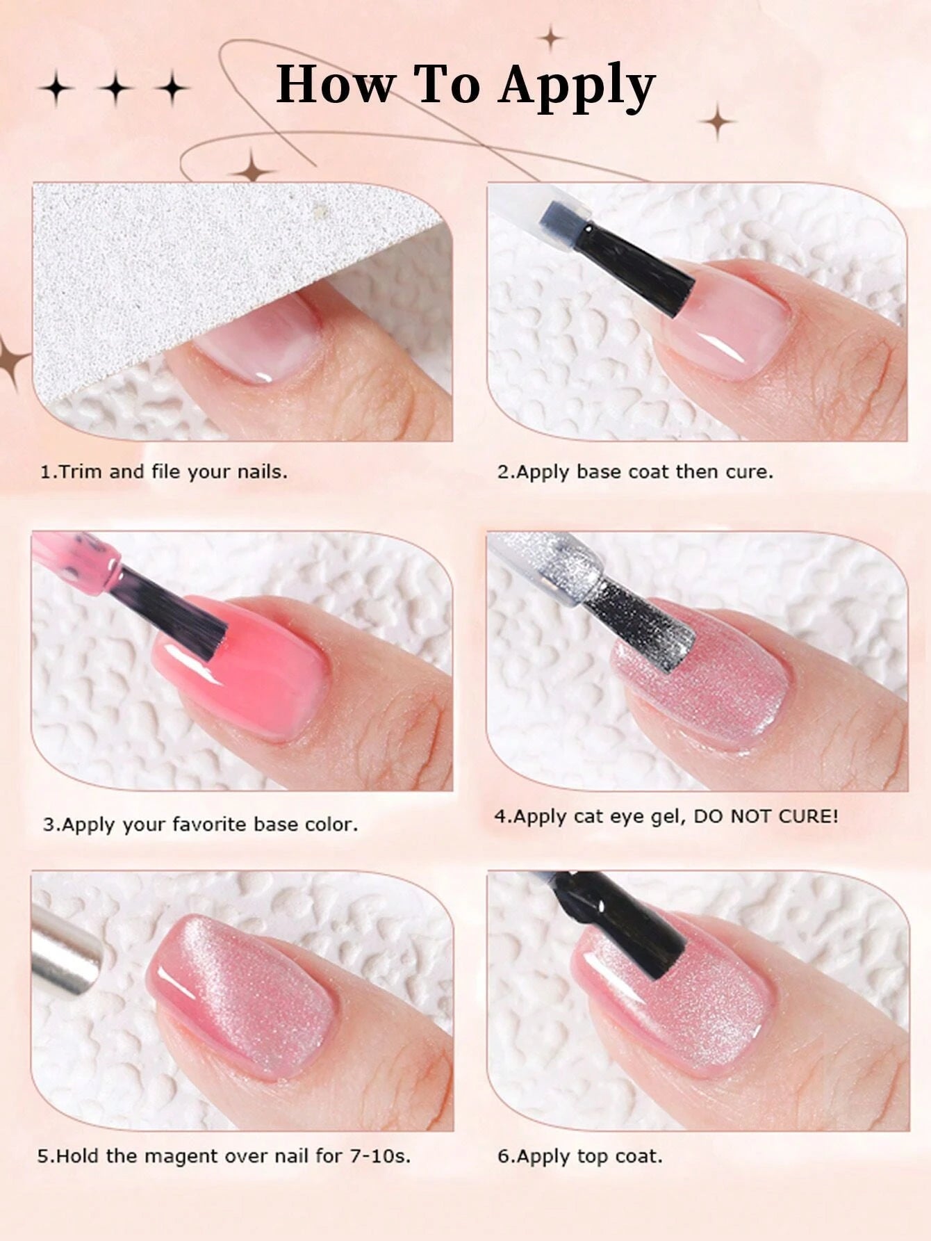 annies 12ml Glitter Cat Eye Gel Nail Polish Colorful Galaxy For Holographic Cat Eye, Salon Gel Manicure And Nail Art DIY At Home ﻿