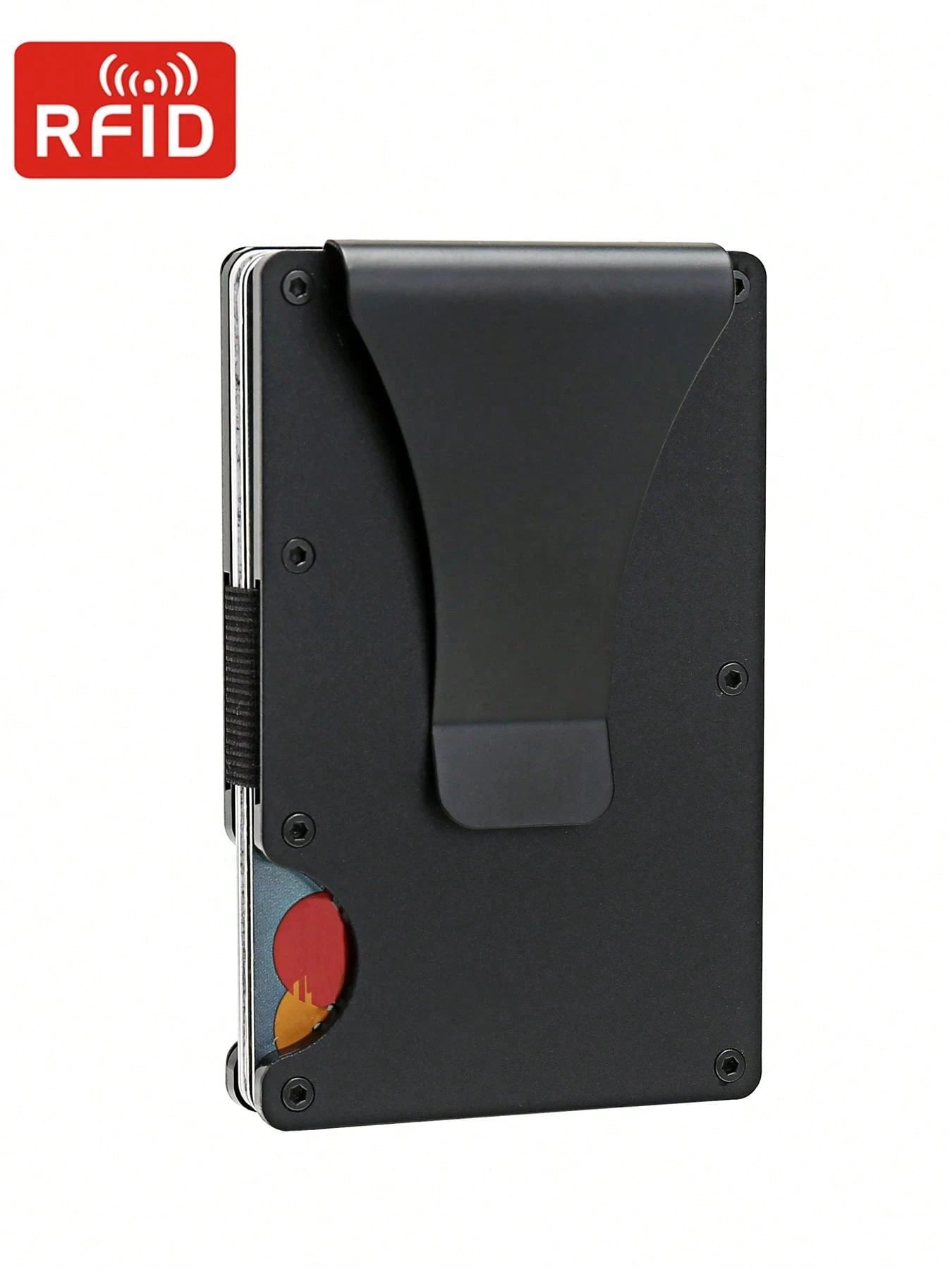 Anti Rfid Credit Card Holder Men Wallet High Quality Slim Thin Metal Bank Cardholder Case Money Clip Black Mini Card Wallet Gift For Men,Father's Day
