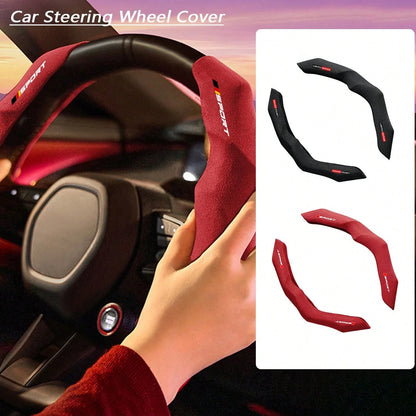 Anti-Slip Elastic Breathable Car Steering Wheel Protector Cover Stylish Auto Interior Decor