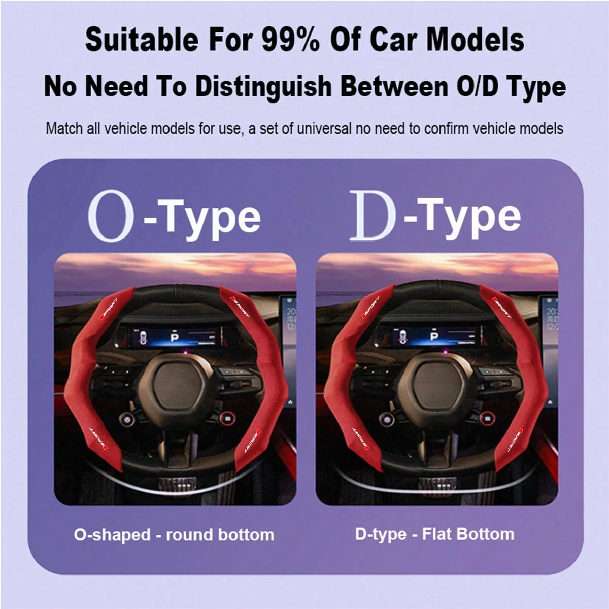 Anti-Slip Elastic Breathable Car Steering Wheel Protector Cover Stylish Auto Interior Decor